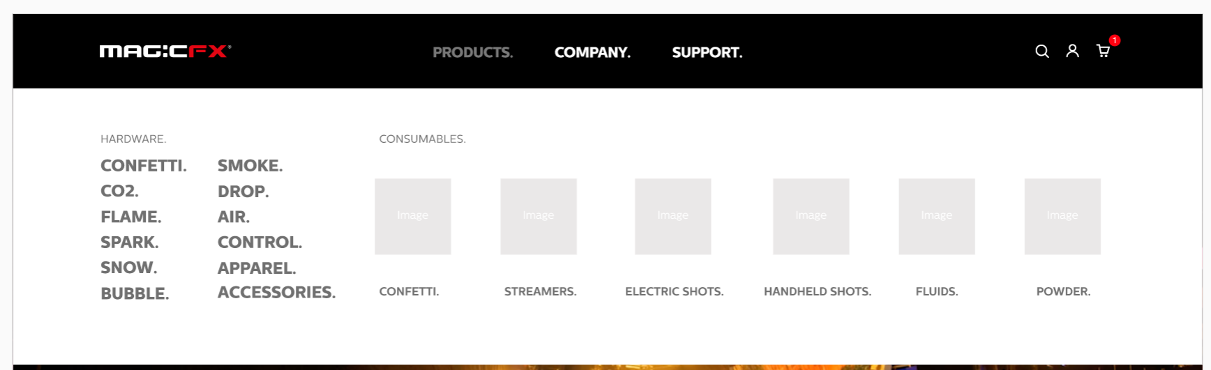 Mega Menu Element of Layout Language