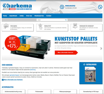 Homepage van EZ-shop Harkema