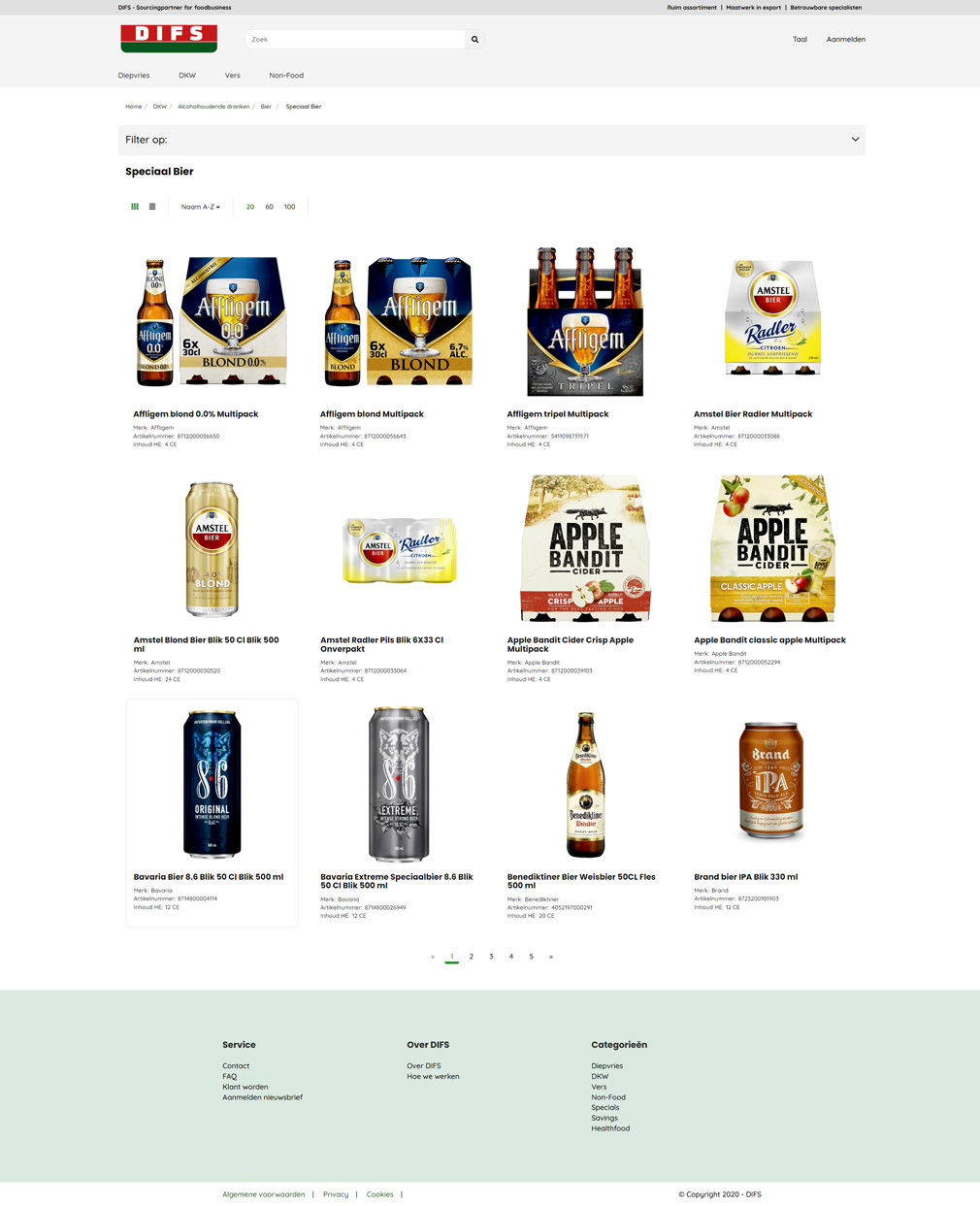 Exact webshop