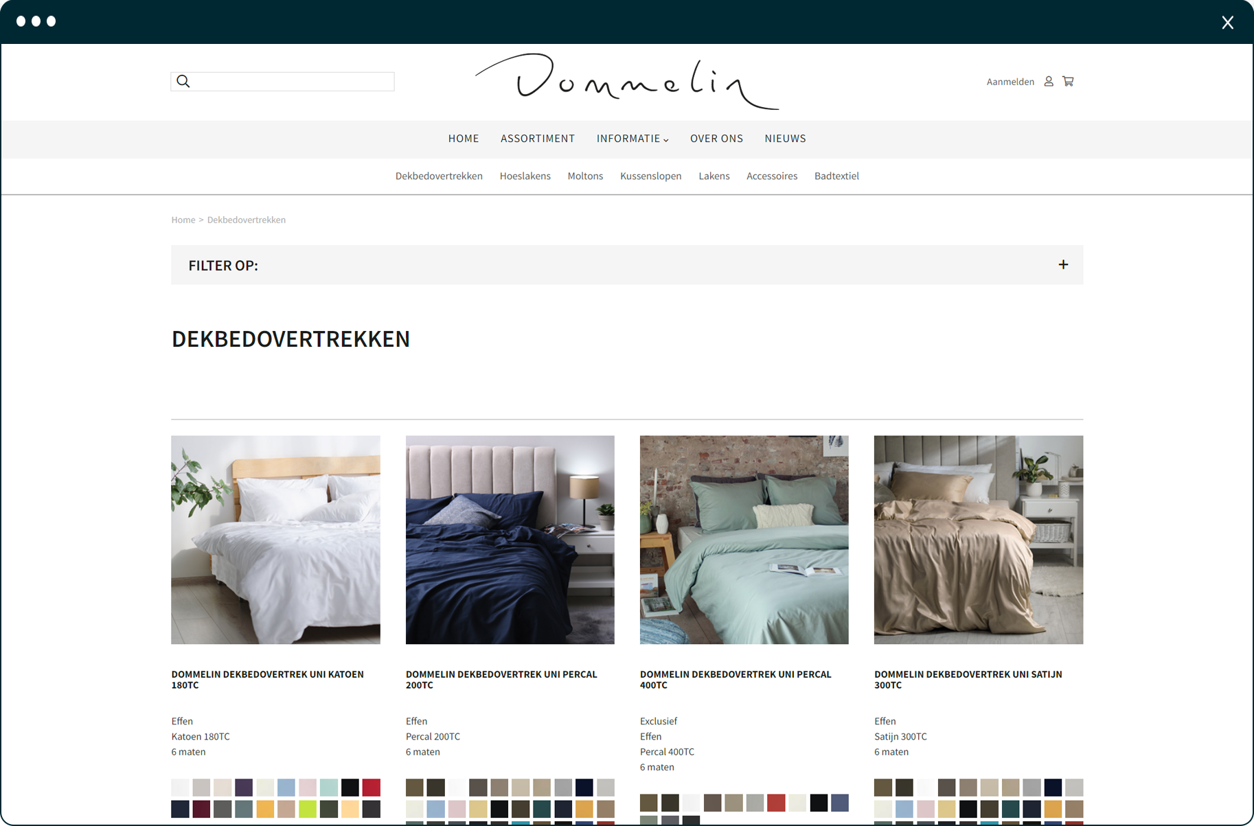 Webshop Exact Online Dommelin